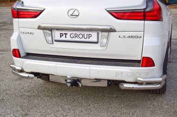 18 929 р. Фаркоп PT GROUP /съемный квадрат/ с НЕРЖ накладкой TOYOTA LC 200 2007-/ LEXUS LX 2016-2021 )  Toyota Land Cruiser  200 (2007-2021) дорестайлинг, 1-ый рестайлинг, 2-ой рестайлинг  с доставкой в г. Кемерово. Увеличить фотографию 4