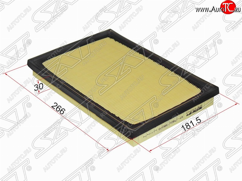 299 р. Фильтр воздушный двигателя SAT (266х181.5х30 mm)  Lexus LS460  XF40 (2006-2012), Lexus LS600HL  XF40 (2006-2009), Toyota Camry ( XV50,  XV55) (2011-2018)  с доставкой в г. Кемерово