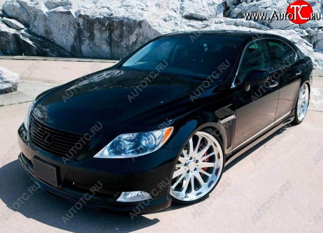 7 999 р. Накладка на передний бампер CT Lexus LS460 XF40 дорестайлинг (2006-2009) (Неокрашенная)  с доставкой в г. Кемерово