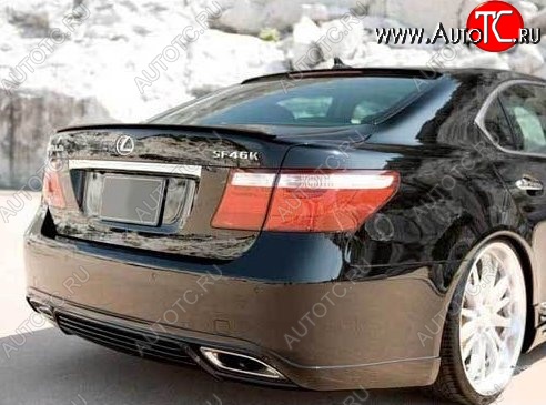 7 999 р. Накладка на задний бампер CT Lexus LS460 XF40 дорестайлинг (2006-2009) (Неокрашенная)  с доставкой в г. Кемерово