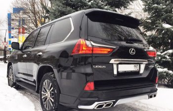 Накладка заднего бампера Автократ (без глушителя) Lexus LX450d  J200 - LX570  J200
