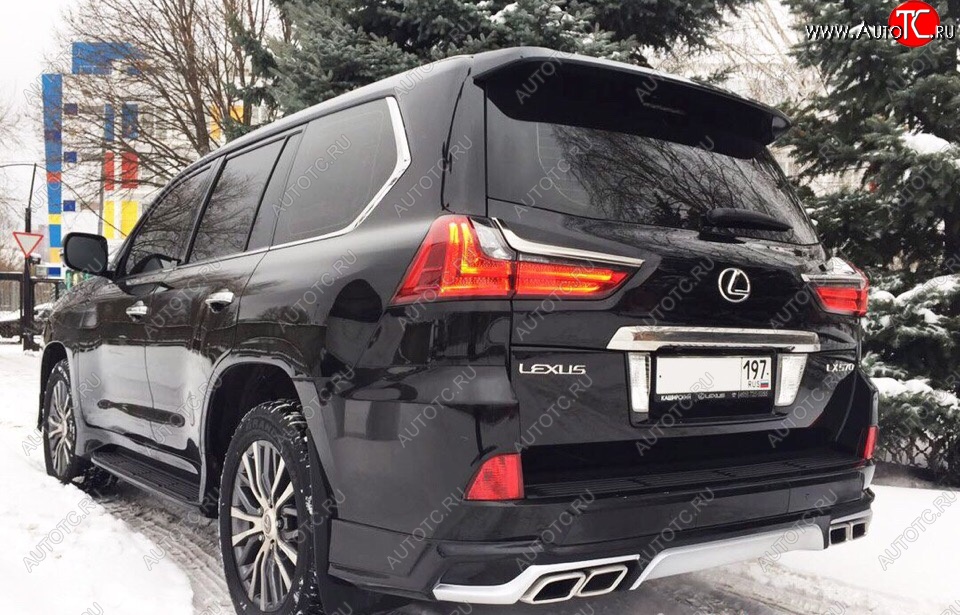 22 699 р. Накладка заднего бампера Автократ (без глушителя)  Lexus LX450d  J200 - LX570  J200 (Неокрашенная)  с доставкой в г. Кемерово