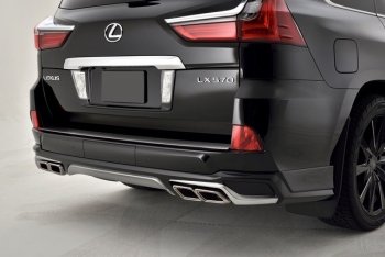 22 699 р. Накладка заднего бампера Автократ (без глушителя)  Lexus LX450d  J200 - LX570  J200 (Неокрашенная)  с доставкой в г. Кемерово. Увеличить фотографию 2