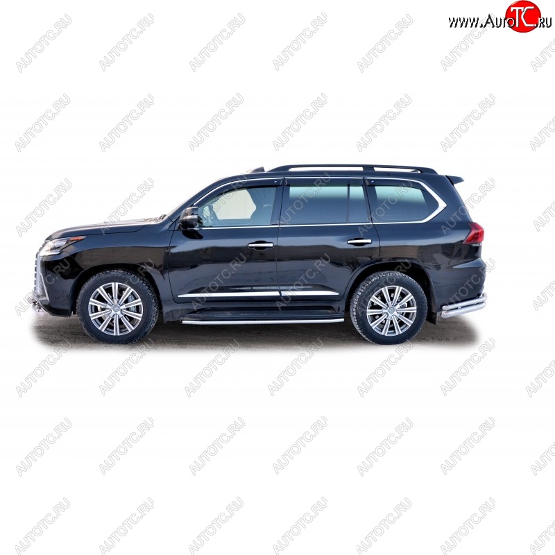 26 799 р. Защита порогов ТехноСфера (Техно Сфера) (нержавейка, d40 mm) Lexus LX450d J200 2-ой рестайлинг (2015-2022)  с доставкой в г. Кемерово