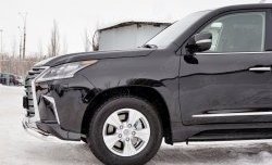 17 999 р. Защита переднего бампера (Ø63 мм, нержавейка) SLITKOFF Lexus LX450d J200 2-ой рестайлинг (2015-2022)  с доставкой в г. Кемерово. Увеличить фотографию 3