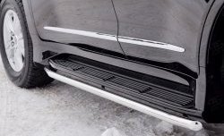 14 999 р. Защита порогов из круглой трубы диаметром 42 мм SLITKOFF Lexus LX450d J200 2-ой рестайлинг (2015-2022)  с доставкой в г. Кемерово. Увеличить фотографию 2
