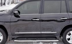 14 999 р. Защита порогов из круглой трубы диаметром 42 мм SLITKOFF Lexus LX450d J200 2-ой рестайлинг (2015-2022)  с доставкой в г. Кемерово. Увеличить фотографию 4