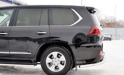 17 649 р. Защита заднего бампера (Ø63 мм уголки, нержавейка) SLITKOFF  Lexus LX450d  J200 (2015-2022) 2-ой рестайлинг  с доставкой в г. Кемерово. Увеличить фотографию 3