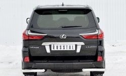 Защита заднего бампера (Ø63 мм уголки, нержавейка) SLITKOFF Lexus LX450d  J200 (2015-2022) 2-ой рестайлинг