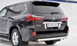 18 599 р. Защита заднего бампера (Ø76 мм, нержавейка, NOT F-SPORT/HERITAGE) SLITKOFF  Lexus LX450d  J200 - LX570  J200  с доставкой в г. Кемерово. Увеличить фотографию 4