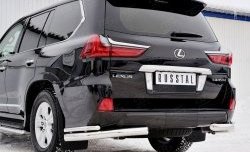 16 349 р. Защита заднего бампера из двойных боковых уголков с диаметром труб 76 и 42 мм SLITKOFF  Lexus LX450d  J200 (2015-2022) 2-ой рестайлинг  с доставкой в г. Кемерово. Увеличить фотографию 4
