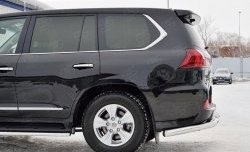 15 299 р. Защита заднего бампера (Ø76 мм уголки, нержавейка) SLITKOFF  Lexus LX450d  J200 (2015-2022) 2-ой рестайлинг  с доставкой в г. Кемерово. Увеличить фотографию 3