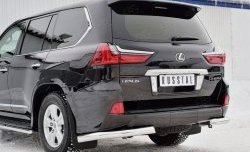 15 299 р. Защита заднего бампера (Ø76 мм уголки, нержавейка) SLITKOFF  Lexus LX450d  J200 (2015-2022) 2-ой рестайлинг  с доставкой в г. Кемерово. Увеличить фотографию 4