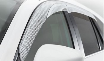 2 559 р. Дефлектора окон CA-Plastic  Lexus LX470  J100 (1998-2002) дорестайлинг (Серия Art белая, Без хром.молдинга, Крепление только на скотч)  с доставкой в г. Кемерово. Увеличить фотографию 2