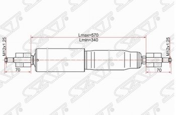 2 899 р. Амортизатор передний SAT (LH=RH)  Lexus LX470  J100 (1998-2002), Toyota Land Cruiser  J105 (1998-2007)  с доставкой в г. Кемерово. Увеличить фотографию 1