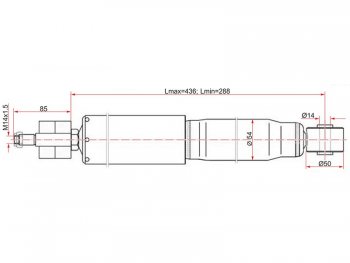 2 699 р. Амортизатор передний LH=RH SAT Toyota Land Cruiser 100 дорестайлинг (1998-2002)  с доставкой в г. Кемерово. Увеличить фотографию 1