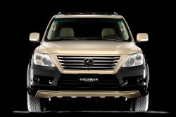 11 949 р. Накладка на передний бампер Goldman Lexus LX570 J200 дорестайлинг (2007-2012) (Неокрашенная)  с доставкой в г. Кемерово. Увеличить фотографию 2