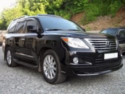 15 349 р. Накладка на передний бампер LX MODE Lexus LX570 J200 дорестайлинг (2007-2012) (Неокрашенная)  с доставкой в г. Кемерово. Увеличить фотографию 2