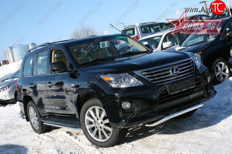 14 309 р. Защита переднего бампера Sport Package Souz-96 (d60) Lexus LX570 J200 дорестайлинг (2007-2012)  с доставкой в г. Кемерово