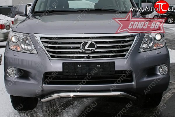 22 999 р. Защита переднего бампера Souz-96 (d60) Lexus LX570 J200 дорестайлинг (2007-2012)  с доставкой в г. Кемерово