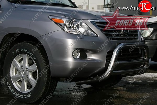 35 549 р. Защита переднего бампера Souz-96 (d76)  Lexus LX570  J200 (2007-2012) дорестайлинг  с доставкой в г. Кемерово