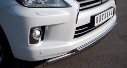 23 999 р. Защита переднего бампера (2 трубыØ42 и 75х42 мм, нержавейка) SLITKOFF Lexus LX570 J200 дорестайлинг (2007-2012)  с доставкой в г. Кемерово. Увеличить фотографию 2
