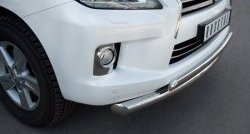 15 999 р. Защита переднего бампера (2 трубыØ76 и 63 мм, нержавейка) Russtal Lexus LX570 J200 дорестайлинг (2007-2012)  с доставкой в г. Кемерово. Увеличить фотографию 2