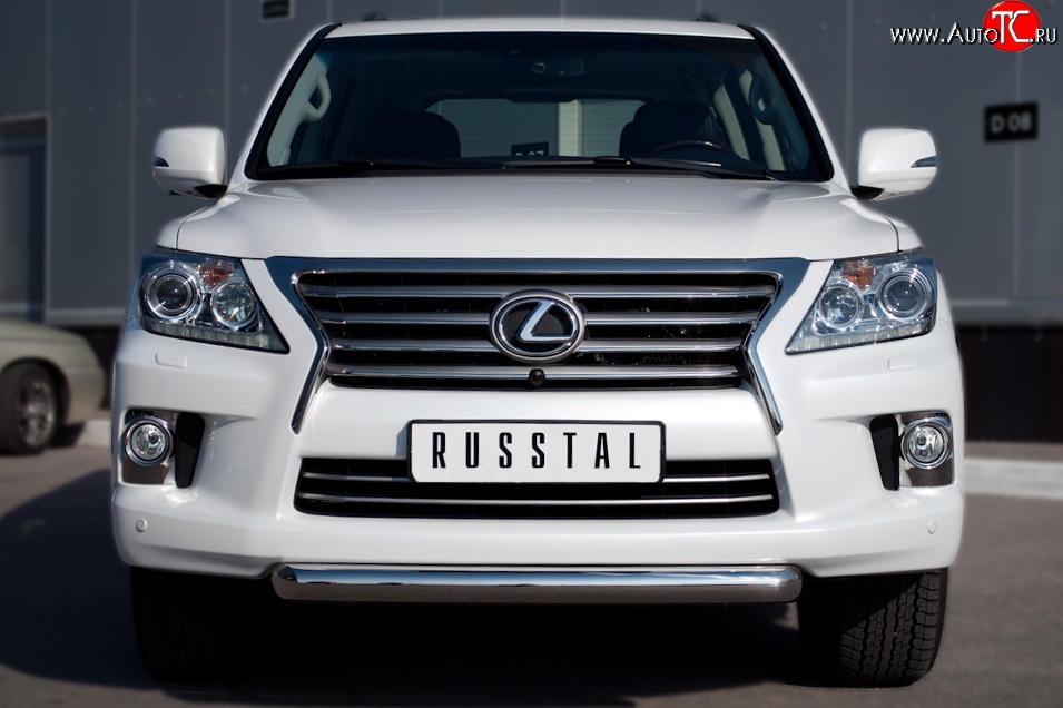 16 749 р. Одинарная защита переднего бампера SLITKOFF диаметром 76 мм Lexus LX570 J200 дорестайлинг (2007-2012)  с доставкой в г. Кемерово