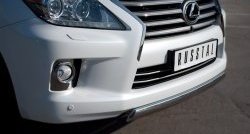 12 999 р. Защита переднего бампера Russtal из овальной трубы диаметром 75x42 мм Lexus LX570 J200 дорестайлинг (2007-2012)  с доставкой в г. Кемерово. Увеличить фотографию 2