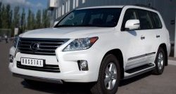 12 999 р. Защита переднего бампера Russtal из овальной трубы диаметром 75x42 мм Lexus LX570 J200 дорестайлинг (2007-2012)  с доставкой в г. Кемерово. Увеличить фотографию 4
