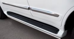 14 999 р. Защита порогов SLITKOFF из круглой трубы диаметром 42 мм (2012-н.в.) Lexus LX570 J200 дорестайлинг (2007-2012)  с доставкой в г. Кемерово. Увеличить фотографию 3