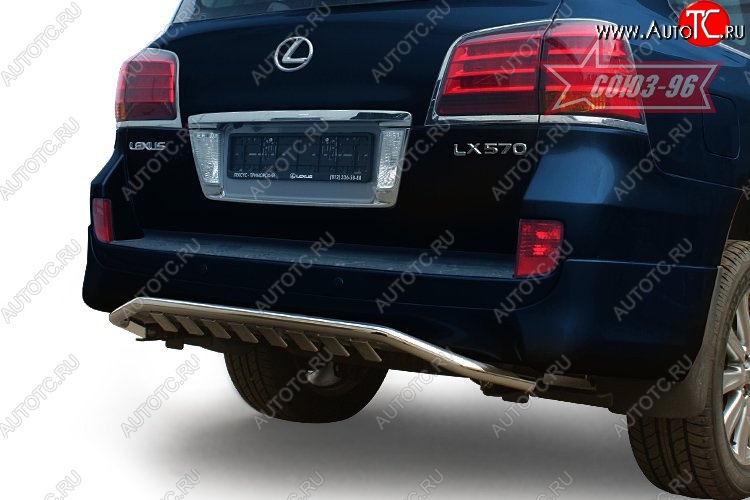 29 609 р. Защита заднего бампера Souz-96 (d60) Lexus LX570 J200 дорестайлинг (2007-2012)  с доставкой в г. Кемерово
