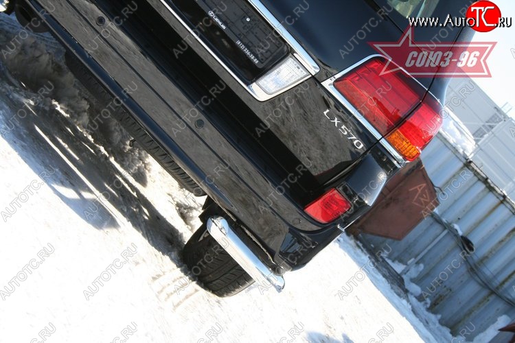 18 629 р. Защита заднего бампера из боковых уголков Sport Souz-96 (d76) Lexus LX570 J200 дорестайлинг (2007-2012)  с доставкой в г. Кемерово