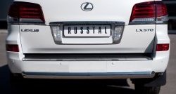 16 749 р. Защита заднего бампера (Ø76 мм, нержавейка) SLITKOFF  Lexus LX570  J200 (2007-2012) дорестайлинг  с доставкой в г. Кемерово. Увеличить фотографию 2
