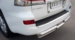 20 949 р. Защита заднего бампера (Ø76 и 42 мм, нержавейка) SLITKOFF  Lexus LX570  J200 (2007-2012) дорестайлинг  с доставкой в г. Кемерово. Увеличить фотографию 2