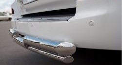 20 949 р. Защита заднего бампера (Ø76 и 42 мм, нержавейка) SLITKOFF  Lexus LX570  J200 (2007-2012) дорестайлинг  с доставкой в г. Кемерово. Увеличить фотографию 3