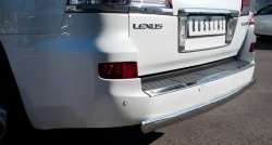 13 999 р. Защита заднего бампера (Ø75х42 мм, нержавейка) Russtal Lexus LX570 J200 дорестайлинг (2007-2012)  с доставкой в г. Кемерово. Увеличить фотографию 2