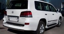 13 999 р. Защита заднего бампера (Ø75х42 мм, нержавейка) Russtal Lexus LX570 J200 дорестайлинг (2007-2012)  с доставкой в г. Кемерово. Увеличить фотографию 3