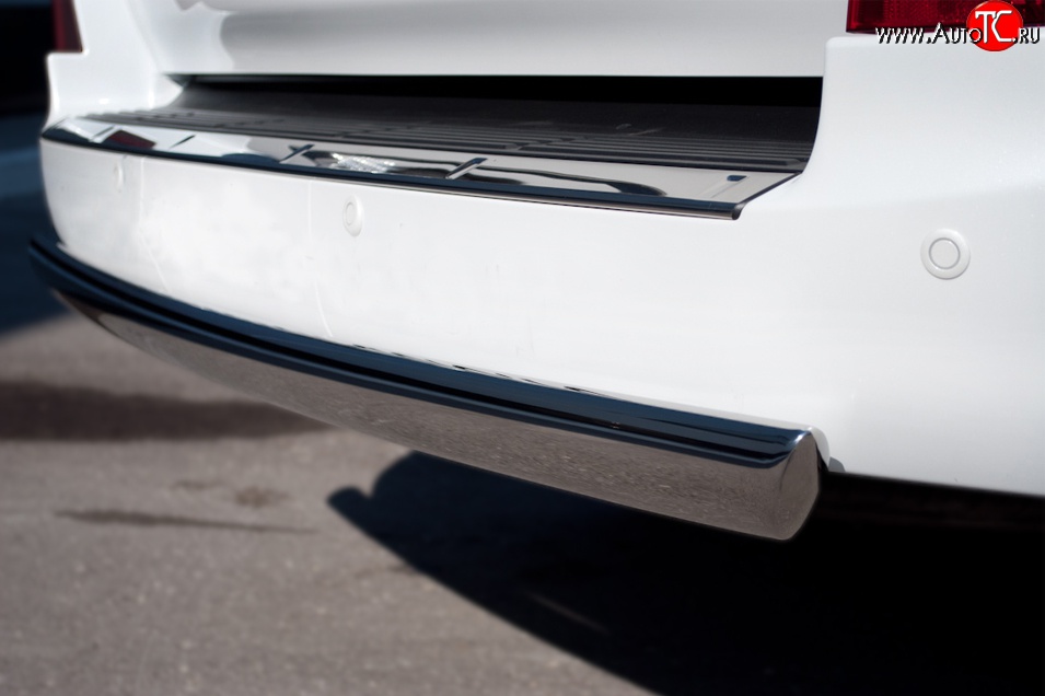 13 999 р. Защита заднего бампера (Ø75х42 мм, нержавейка) Russtal Lexus LX570 J200 дорестайлинг (2007-2012)  с доставкой в г. Кемерово