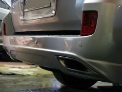 27 499 р. Задний бампер ELFORD Lexus LX570 J200 дорестайлинг (2007-2012) (Неокрашенный)  с доставкой в г. Кемерово. Увеличить фотографию 2