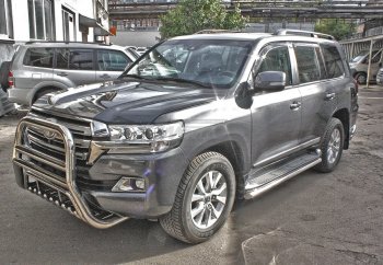 27 999 р. Защита переднего бампера WINBO (Ø76 мм, нержавейка)  Lexus LX570  J200 (2007-2015), Toyota Land Cruiser  200 (2007-2015)  с доставкой в г. Кемерово. Увеличить фотографию 2