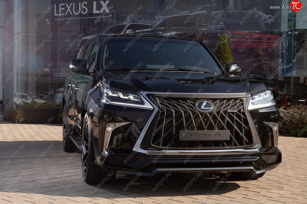 65 999 р. Решетка радиатора HEMMES Lexus LX570 J200 2-ой рестайлинг (2015-2022) (цвет: черный матовый)  с доставкой в г. Кемерово