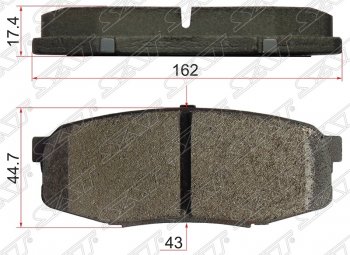 929 р. Колодки тормозные SAT (задние)  Lexus LX570  J200 (2007-2012), Toyota Land Cruiser  200 (2007-2012), Toyota Sequoia (2007-2017), Toyota Tundra  XK50 (2007-2013)  с доставкой в г. Кемерово. Увеличить фотографию 1