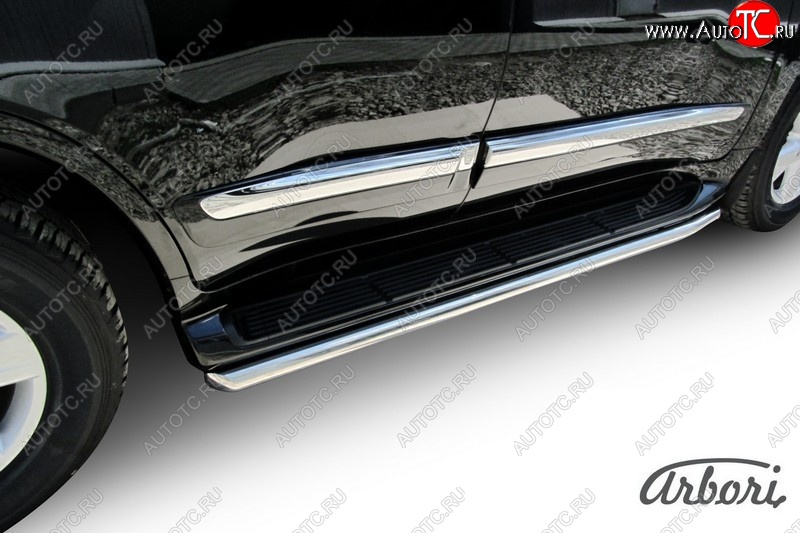 18 206 р. Защита штатных порогов Arbori (нержавейка, d57 mm).  Lexus LX570  J200 (2012-2015) 1-ый рестайлинг  с доставкой в г. Кемерово