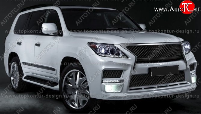 6 199 р. Решётка радиатора TopKontur Design Lexus LX570 J200 1-ый рестайлинг (2012-2015)  с доставкой в г. Кемерово