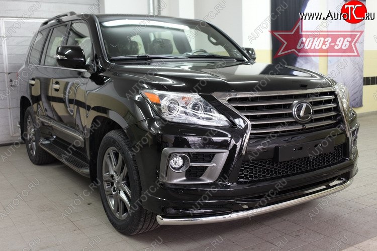 17 144 р. Защита переднего бампера одинарная Souz-96 (d60)  Lexus LX570  J200 (2012-2015) 1-ый рестайлинг  с доставкой в г. Кемерово