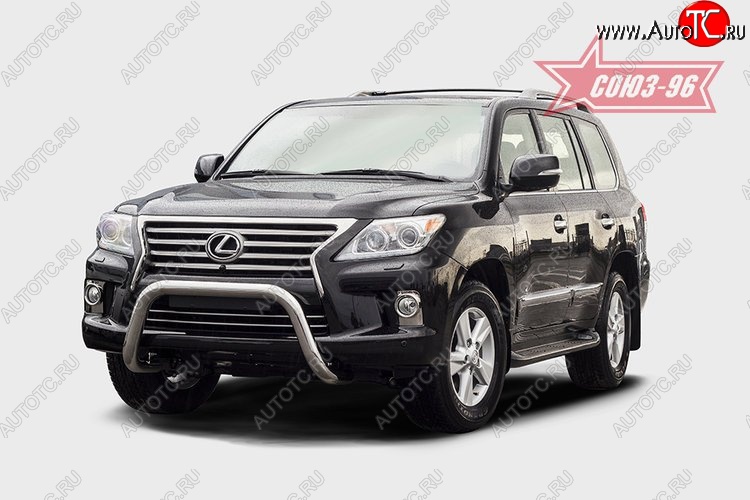 22 999 р. Защита переднего бампера Souz-96 (d76)  Lexus LX570  J200 (2012-2015) 1-ый рестайлинг  с доставкой в г. Кемерово