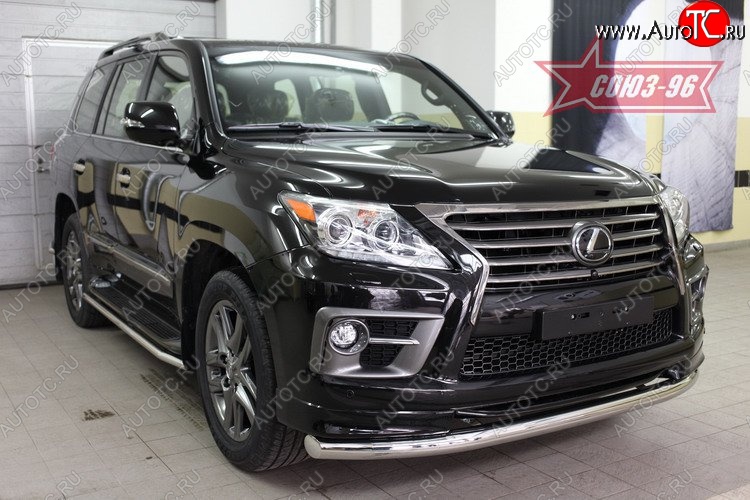 19 034 р. Защита переднего бампера одинарная Souz-96 (d76)  Lexus LX570  J200 (2012-2015) 1-ый рестайлинг  с доставкой в г. Кемерово