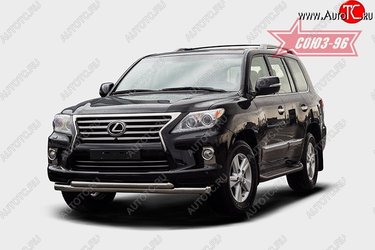 34 199 р. Защита переднего бампера двойная Souz-96 (d76/60)  Lexus LX570  J200 (2012-2015) 1-ый рестайлинг  с доставкой в г. Кемерово