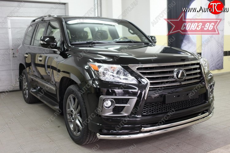29 474 р. Защита переднего бампера одинарная Sport Souz-96 (d60/42)  Lexus LX570  J200 (2012-2015) 1-ый рестайлинг  с доставкой в г. Кемерово